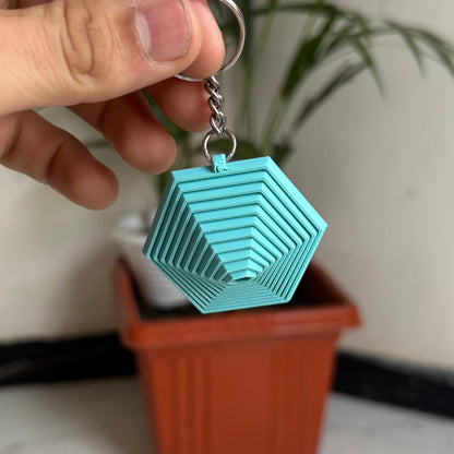 Hexagon Satisfy Keychain