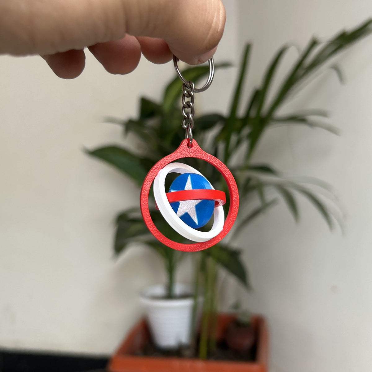 Captain America Fidget Keychain