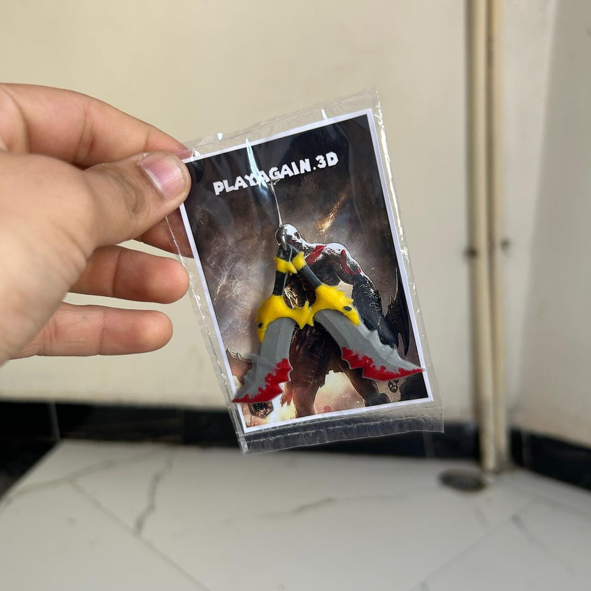 GOD OF WAR Blades of Chaos Keychain