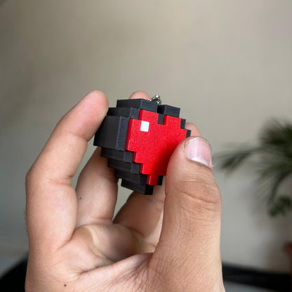 Pixel Heart Clicker Keychain