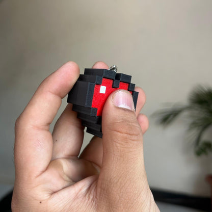 Pixel Heart Clicker Keychain
