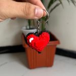 Pixel Heart Keychain..